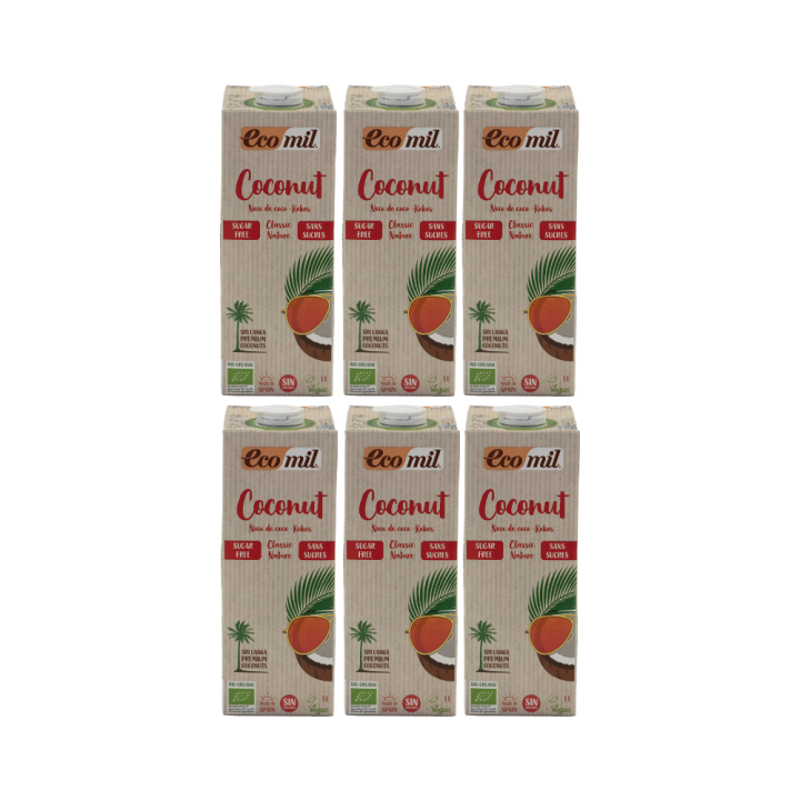 Pack 6x EcoMil Coco Classic Nature Bio 1 L