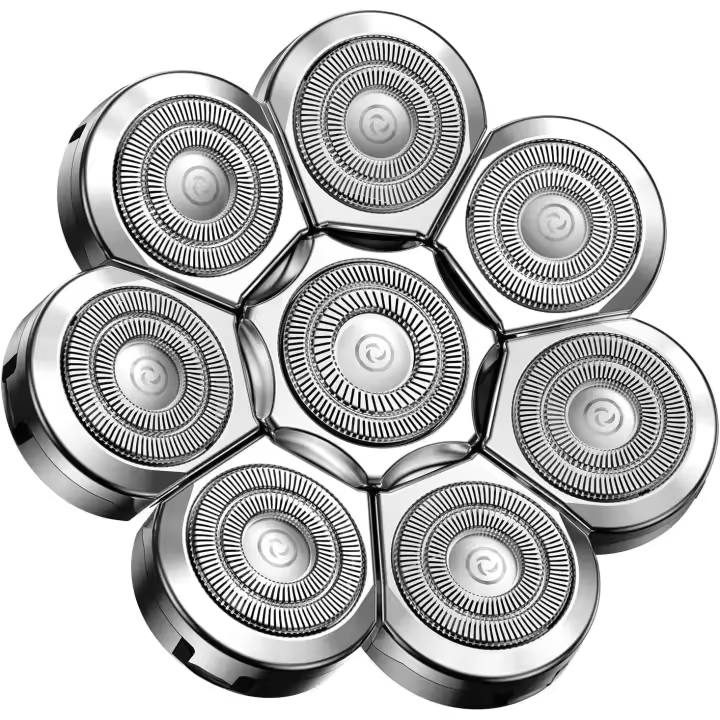 Maquinilla de afeitar para hombres, recortadora para hombres calvos 8D, cabezal de repuesto universal para cuchillas de afeitar para hombres calvos - 1