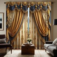 2pcs Cortinas De Encaje Vintage De Lujo En Color Verde Oscuro HD Para Decoración De Hogar Estilo Pastoral Para Sala De Estar Y Dormitorio - details 0