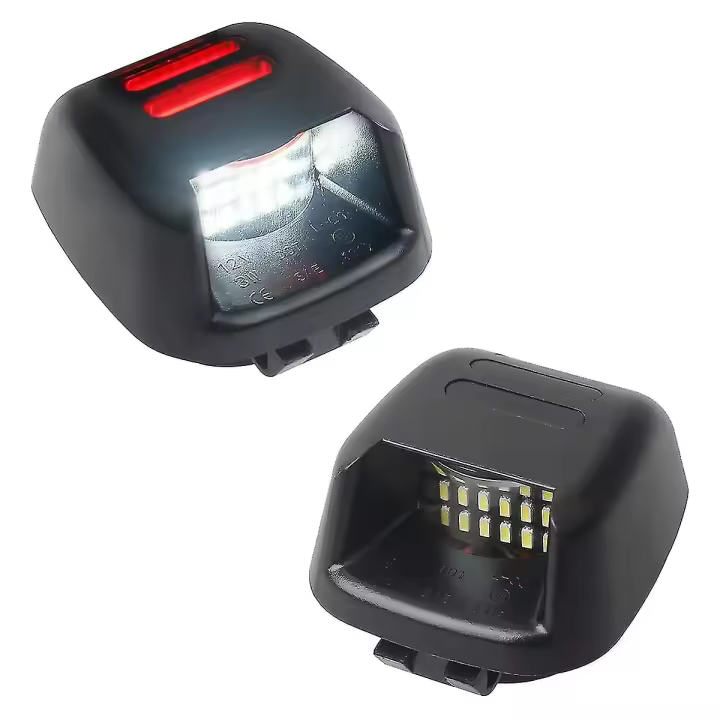 2 luces LED de matrícula SMD de tubo rojo para Nissan Navara D40 - 1