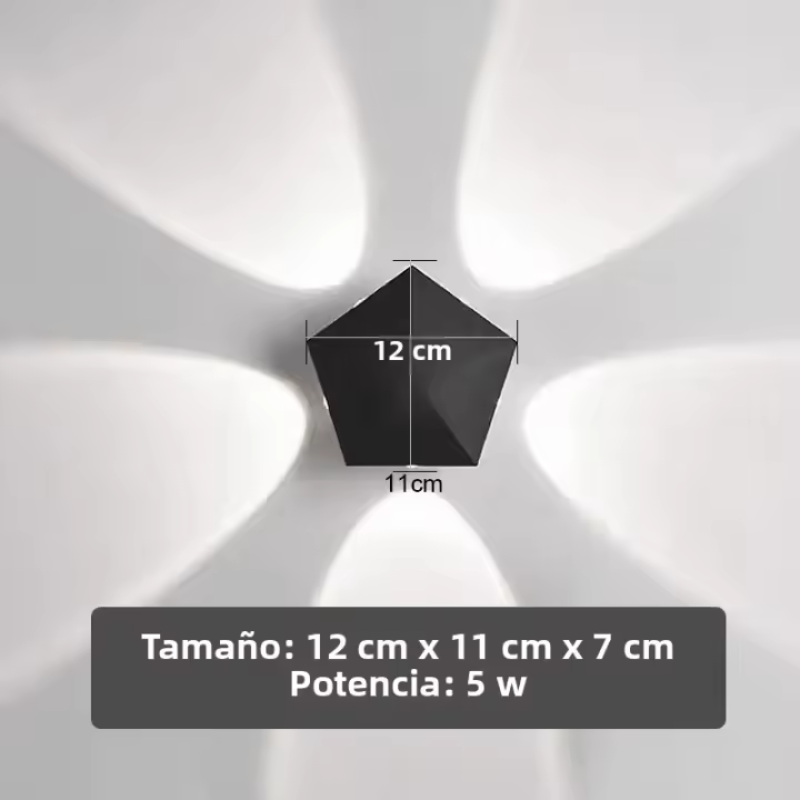 Lámpara De Pared LED Moderna MARPOU Para Exterior Iluminación Decorativa Para Pasillo Y Jardín Forma De Flor Y Estrella - 1
