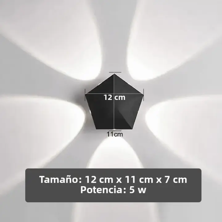 Lámpara De Pared LED Moderna MARPOU Para Exterior Iluminación Decorativa Para Pasillo Y Jardín Forma De Flor Y Estrella - 1