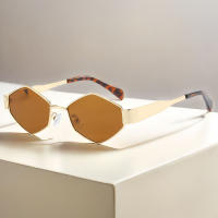 Gafas De Sol Para Mujer Estilo Vintage 2024 Marcas Distintas Marco De Metal Único Punk Gafas De Ojos Unisex Diseño Poligonal - details 12