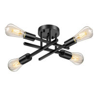 Modern Sputnik Candelabro Lámpara De Techo Semi-Enchufe Con 4/6 Bombillas LED E27 Para Dormitorio Y Sala De Estar Material De Hierro Fuente De Luz LED No Dimmable - details 18