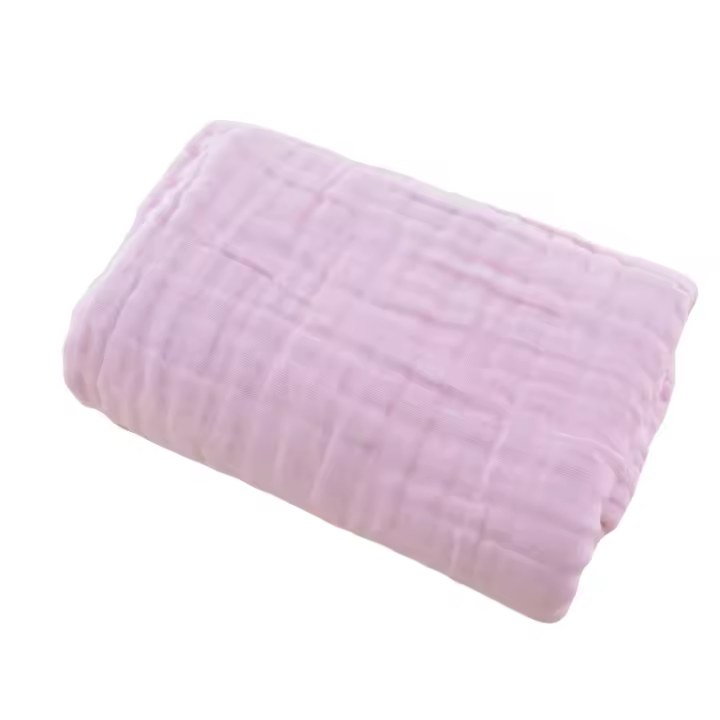 Toalla de baño para Bebe de Seersucker de dos Capas de Algodón Puro, toalla de Alimentación de Gasa Gruesa para otoño E Invierno, toalla de Playa, pañuelo para los últimos nacidos - 1
