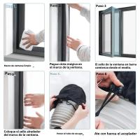 Sella De Ventana Impermeable Para Aire acondicionado Portátil Ventanas Inclinadas Y Ásperas Instalación Fácil Tela Ajustable Para Bafle - details 2
