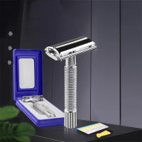 Afeitadora Manual Para Hombres Creativa Y Antigua Doble Cara Herramienta De Belleza Acero Inoxidable Razor Tradicional - details 0