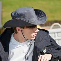 Gorro De Pesca Para Hombres Protección UV Sombrero Ancho De Protección Solar Para Exteriores Caminata Y Cuidado Del Rostro Y Cuello - details 1