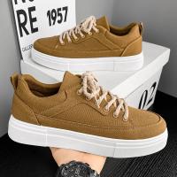 Zapatos De Patinaje Para Hombre Bajo Corte De Lona Zapatillas De Lona Planas Zapatillas De Skate Moda Plataforma Zapatillas De Encaje Para Hombre - details 2