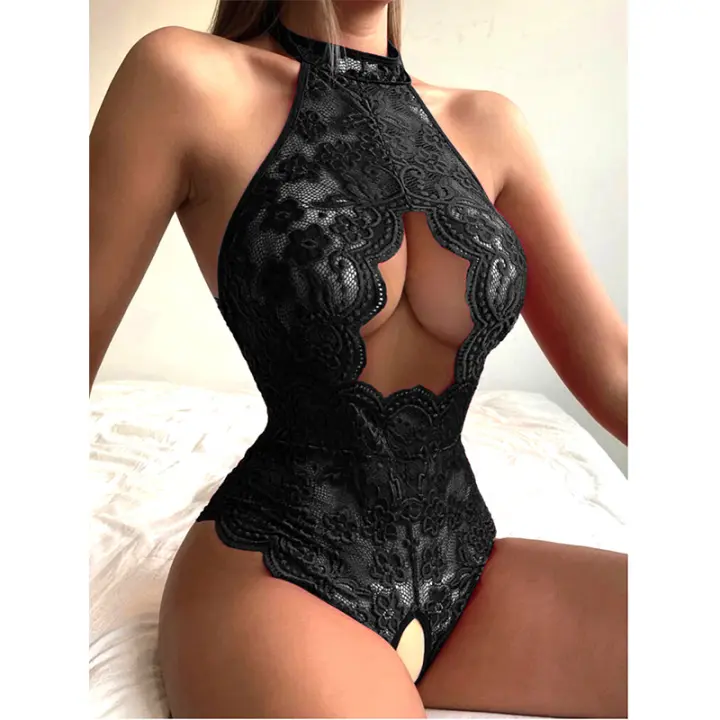 Lencería Sexy Roja Sin Costuras Para Mujer Ropa Erótica De Encaje Vestido De Banoquillo Translúcido Bodysuit Sexy Con Apretador - 1