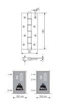 AZERO - Bisagra muelle cierre simple acción con resorte con fuerza regulable medidas 180mm de alto 80cm de ancho peso máximo por bisagra 20kg material de aluminio. Disponible en varios colores - details 0