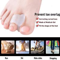 1 Par De Separadores De Dedos De Silicona Guía De Bunion Orthopédica Corrección De Dedos Herramienta De Cuidado Del Pie - details 2