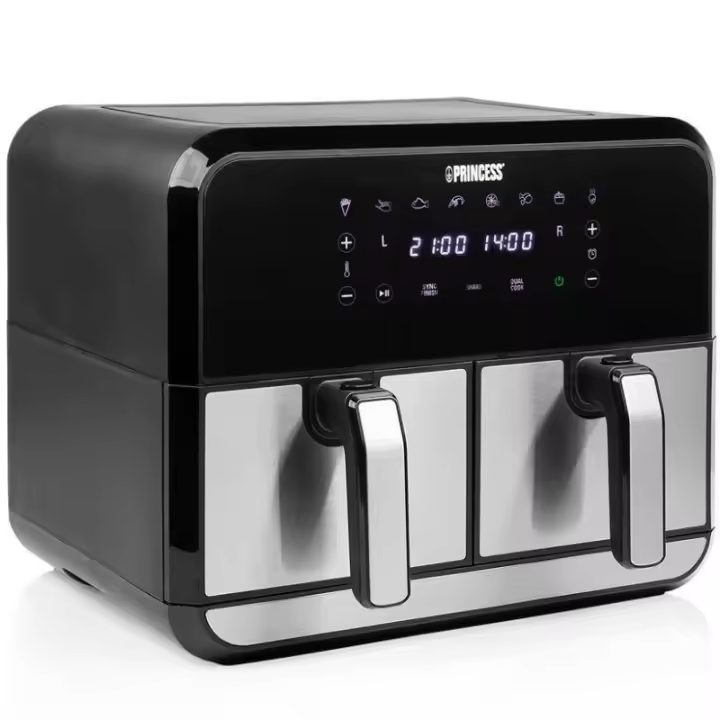 Freidora por aire / sin aceite princess double basket airfryer 182074/ 2400w/ capacidad 8l - 1