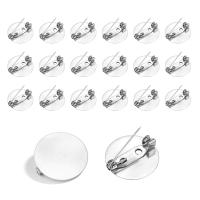 20pcs/Lote Base Redonda Plana Para Broches De 15/20/25/30mm Enchufe Para Encantos DIY Accesorios De Joyería En Metal - details 0