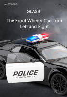 Modelo De Coche De Policía Challenger SRT Hellcat 1:22 Escala Para Niños Con Ojos Demon Y Puertas Abiertas Función Luz Y Sonido Vehículo Juguetes De Metal Para Boys - details 7