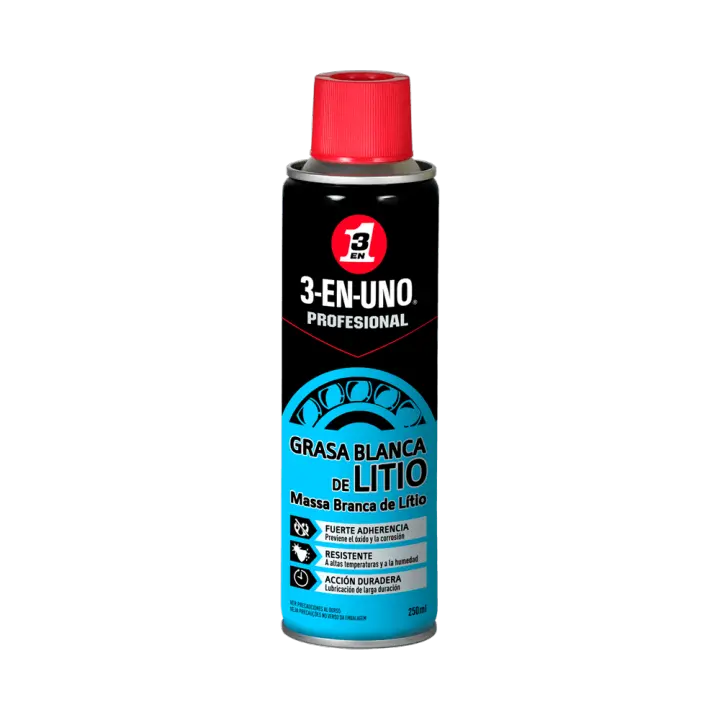 3En1 Grasa Blanca de Litio Spray 250ml - Lubricación Duradera y Resistente Al Agua - 1