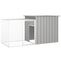 vidaXL Jaula de conejos acero galvanizado 200x91x100 cm conejera Color Antracita,  Gris, y mas - details 1
