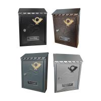 Buzón De Correo Metálico Para Pared 21.5x7x30cm Decorativo Para Puerta Delantero Y Porche Caja De Entrega De Correos Con Cerradura Incluida - details 0