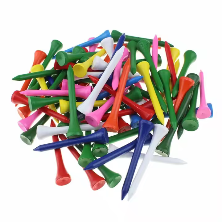 TBQ Tees de Golf de 82MM | Colores de Madera 100 Unidades - 1