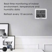 Reloj De Mesa Y Pared Digital Con Temperatura Y Humedad Pantalla Grande Batería Operada Para Decoración De Hogar Cocina Oficina - details 1
