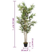 vidaXL Árbol de bambú artificial con 1380 hojas verde 200 cm - details 3