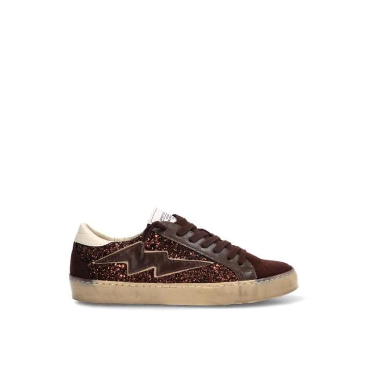 Zapatillas Casual Yulia Mujer M6500 Suela Plana Color Café