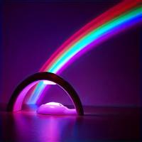 Proyector De Luz LED De Diseño Moderno Luz De Noche Arcoíris Para Dormitorio Incluye Bombillas Material Plástico Requiere Pilas AA - details 0