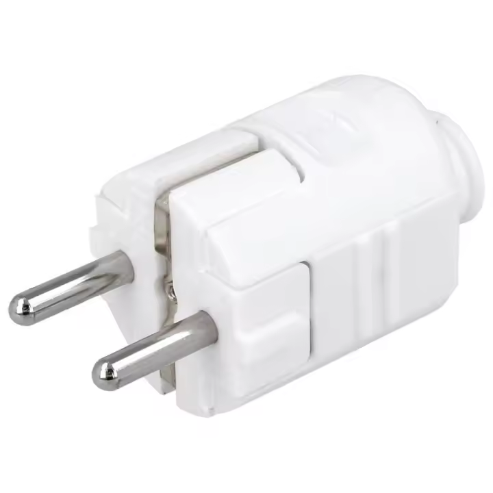 Enchufe macho schuko con TT lateral - 1