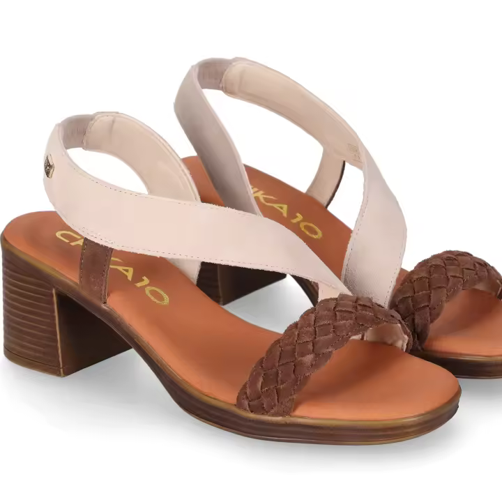 Chika10 Leather NEW GOTICA 11 Sandalia de Tacón Marron/Brown - 1