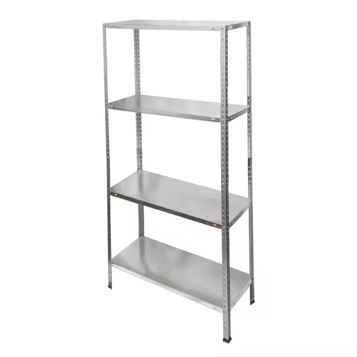 SANCO STORE - ORYX Estanteria Acero Galvanizado con 4 Baldas 150x75x30 cm. Baldas ajustables. Peso maximo 120 Kg. - 1