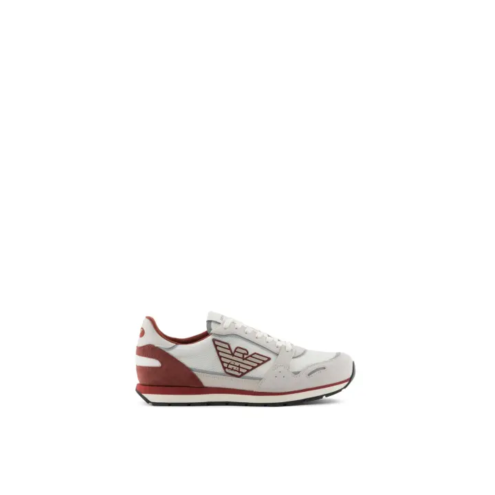 Emporio Armani Zapatillas Zapatos Hombre Blanco Rojo X4X537 XN730 T410 - 1