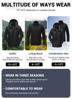 Chaqueta De Motocicleta Térmica Para Hombres Y Mujeres Con Calentamiento Eléctrico Three in One Área 15 Chaqueta De Poliéster 100% Unisex - details 3
