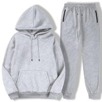 Nuevo Conjunto Deportivo Casual Para Hombres Otoño Invierno Color Sólido Sudadera Con Capucha Y Pantalones Talla S-3XL Tracksuit Para Actividades Diarias - details 10