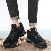 Zapatos De Senderismo De Cuero HIKEUP De Alta Calidad Duraderos Para Hombres Deportes Al Aire Libre Trekkng Subida Escalada Caza Zapatillas Negros Grises Caqui Tallas 40-45 - details 25