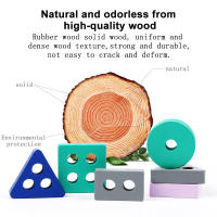 Bloques De Construcción De Madera Montessori Juguete Educativo Para Niños Y Niñas Desarrollo Temprano Aprendizaje Color Y Forma - details 5