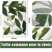 Alfombras de baño-50x80 cm-Resistente-Absorbente-Antideslizante-Suave y moda - Lavable a Máquina-Hoja Verde - details 0