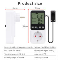 Controlador De Temperatura Humedad Digital Para El Hogar Con Sensor NTC Regulador De Calentamiento Humidificador Deshumidificador EU/US/FR/UK - details 8