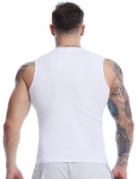 Camiseta De Compresión Para Hombre Vest Top De Gimnasio Y Running Deporte Sin Mangas Secado Rápido Estirable Capa Base Verano - details 6