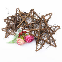 Adorno De Estrella De Madera Para Boda Navidad Y Decoración Del Hogar Guirnalda De Flores De Rattan Para Ventanas Y Pabellones Regalos DIY - details 7