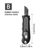 Cuchillo De Uso Industrial Duradero Cuchilla De Acero De Carbono Alta Cortadora De Papel De Acero Inoxidable Para Oficina Arte Estudiantes - details 2