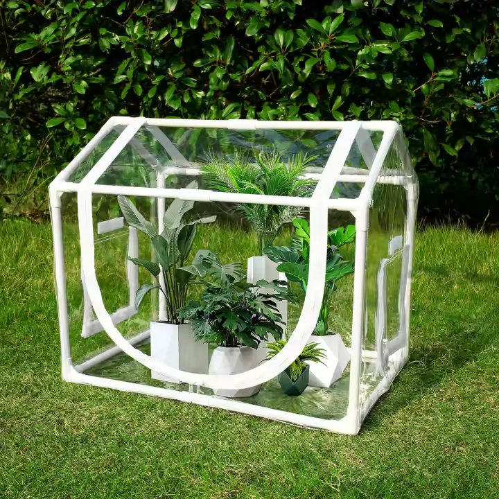 Carpa De Jardín Para Plantas Insecto Y Pájaro Resistente Al Viento Y UV Cubierta PVC Invierno Cálido Para Flores Y Plantas Portátil - 1