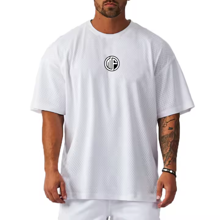 Gym Sport T-shirt Summer 0-Neck Short Sleeve Quick Dry T Shirt Men Casual Loose Shirt Gym Bodybuilding Workout Fitness Clothing - 1