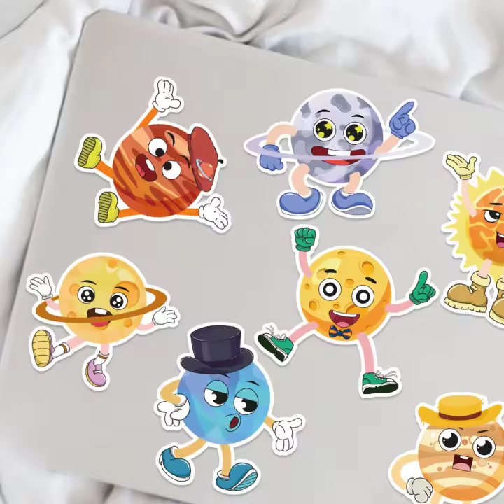 Puzzle De Stickers De Planetas En El Espacio Para Niños DIY Juego Educativo De Dibujo Cartoon Regalo Para Niñas Y Niños - 1