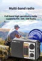 Radio Portátil FM AM SW Con Altavoz Bluetooth Inalámbrico Luz De Escenario LED MP3 Player Sensibilidad Alta Banda Completa Solar Emergencia - details 0
