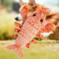 Juguete Interactivo Para Gatos Y Perros Conejo Eléctrico Saltar Lobster Peluche Simulación De Camarón Juguetes De Peluche Para Mascotas - details 0