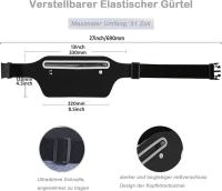 Riñonera Deportiva impermeable para correr, cinturón para teléfono móvil, Ligera, ajustable, Con Cremallera, para correr - details 2
