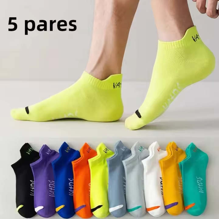 Calcetines De Tobillo Para Hombre 5/10/20/30 Pares Estilo Deportivo Moda Letras Antideslizantes Absorbentes De Sudor Transpirables Para Correr - 1