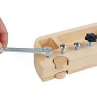 Juego Educativo De Montessori Para Niños Set De Herramientas De Juego De Madera Con Tablero De Actividades Para Desarrollar Habilidades Básicas Y Sorter De Tornillos - details 3