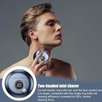 Mini feitadora Eléctrica, portátis para hombre, feitadora Eléctrica por USB, feitadora de Bolsillo with Indicador de Potencia - details 1