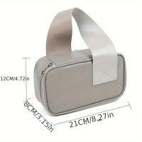 Bolsa De Maquillaje Personalizada Portátil Para Viajes Organizador De Productos De Higiene PVC Color Sólido Con Cierre De Cremallera - details 1